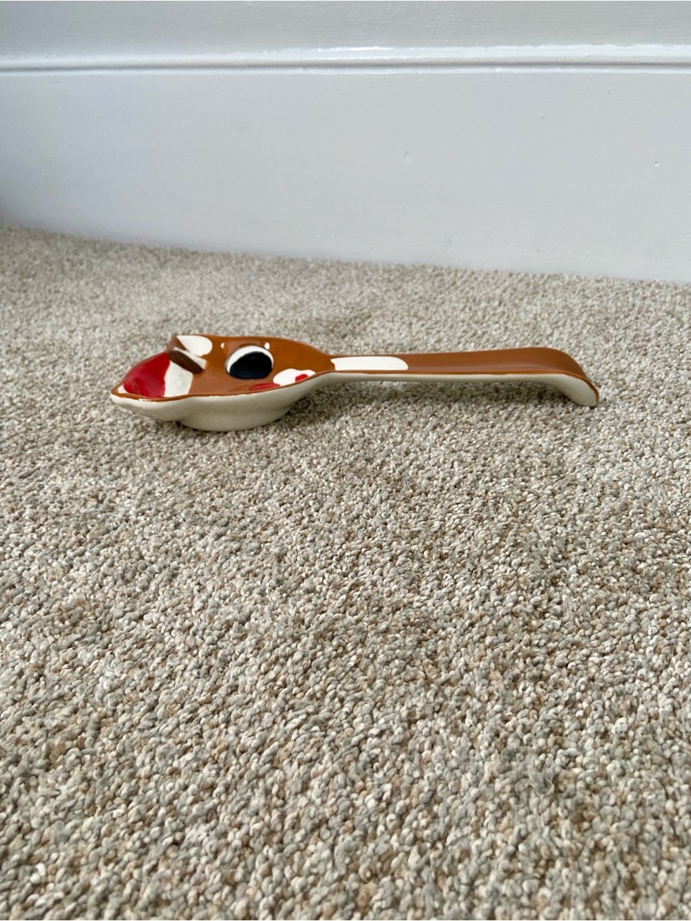 Zrike Rudolph The Red-Nosed Reindeer Ceramic Figural Spoon Rest Holiday Decor - Picture 10 of 12